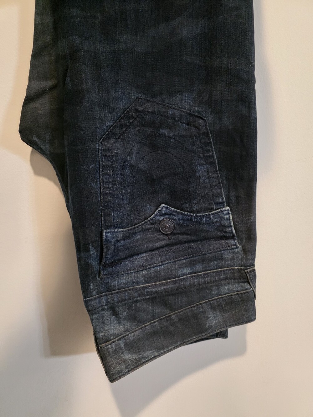 True Religion Geno Relaxed Slim Jeans Dark Resin Wash Made in USA Men's 34